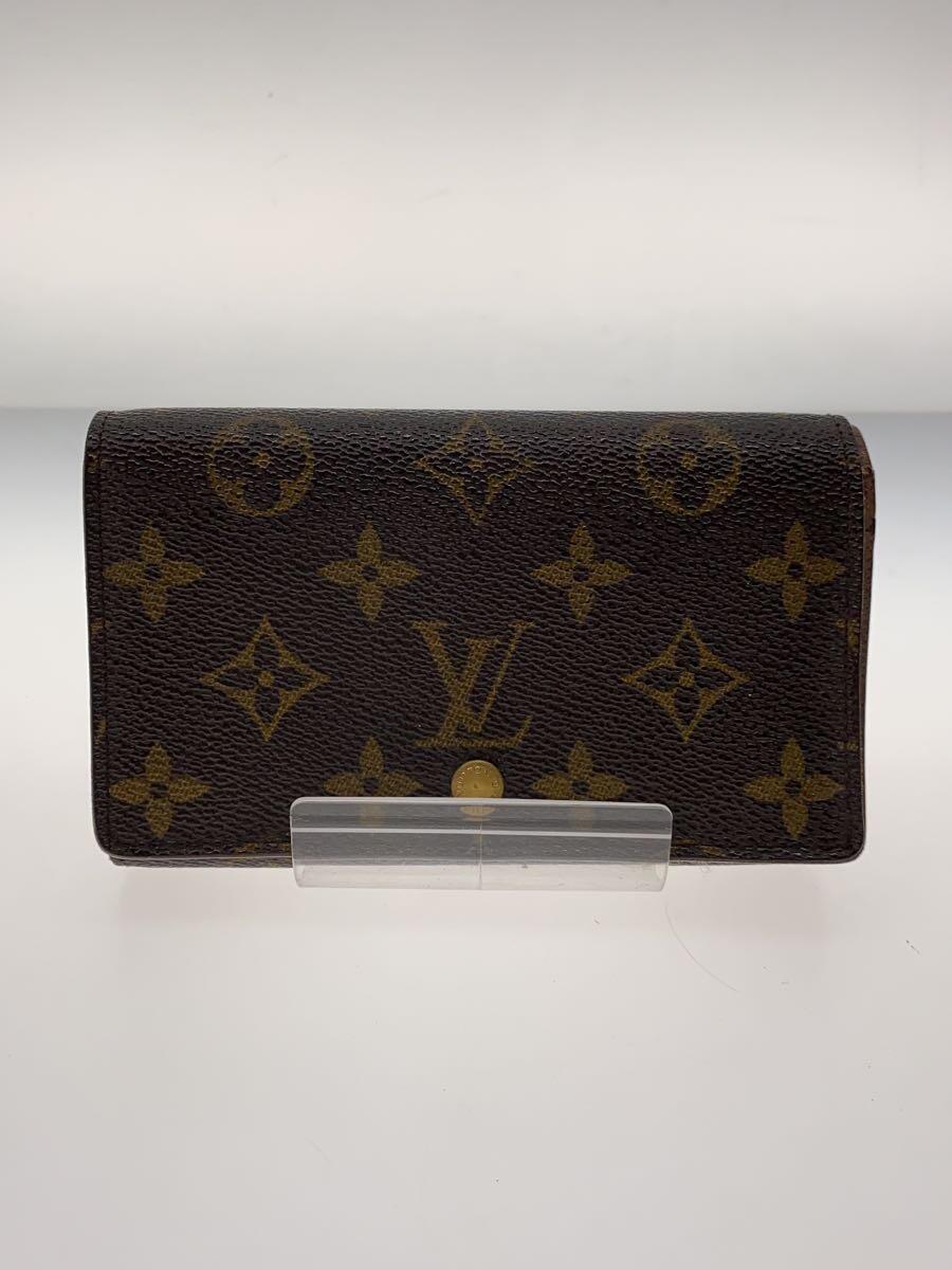 LOUIS VUITTON◆2つ折り財布/-/BRW/総柄/レディース/M61730