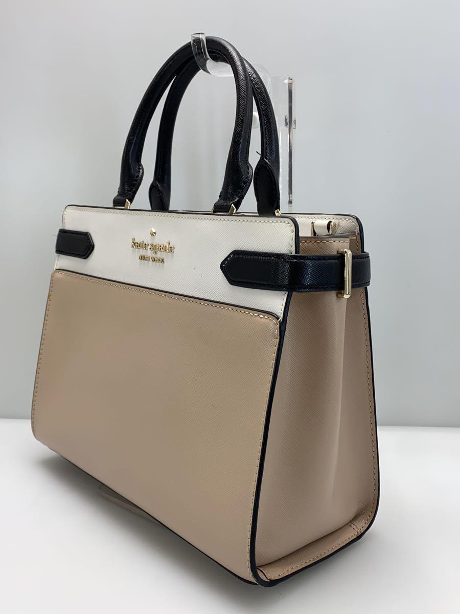 kate spade new york◆2WAYバイカラートートバッグ/BEG/無地_画像2