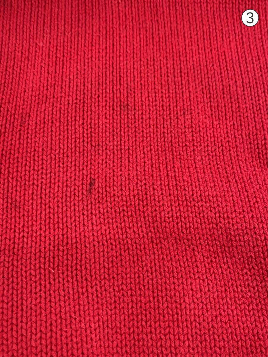 POLO RALPH LAUREN◆セーター(厚手)/XL/ウール/RED/無地_画像6