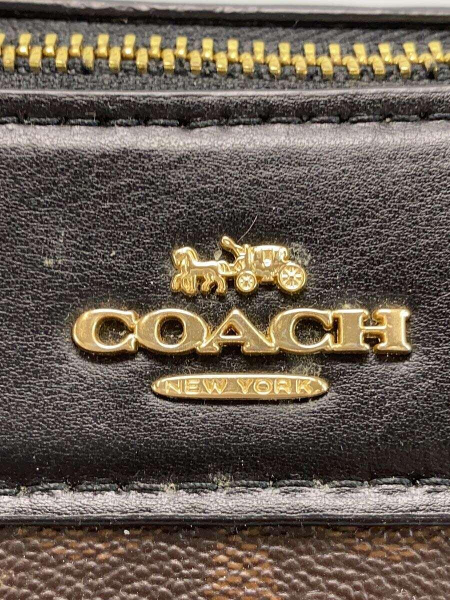 COACH◆ミニ・ベネット・サッチェル_シグネチャー_ブラウン/-_画像5