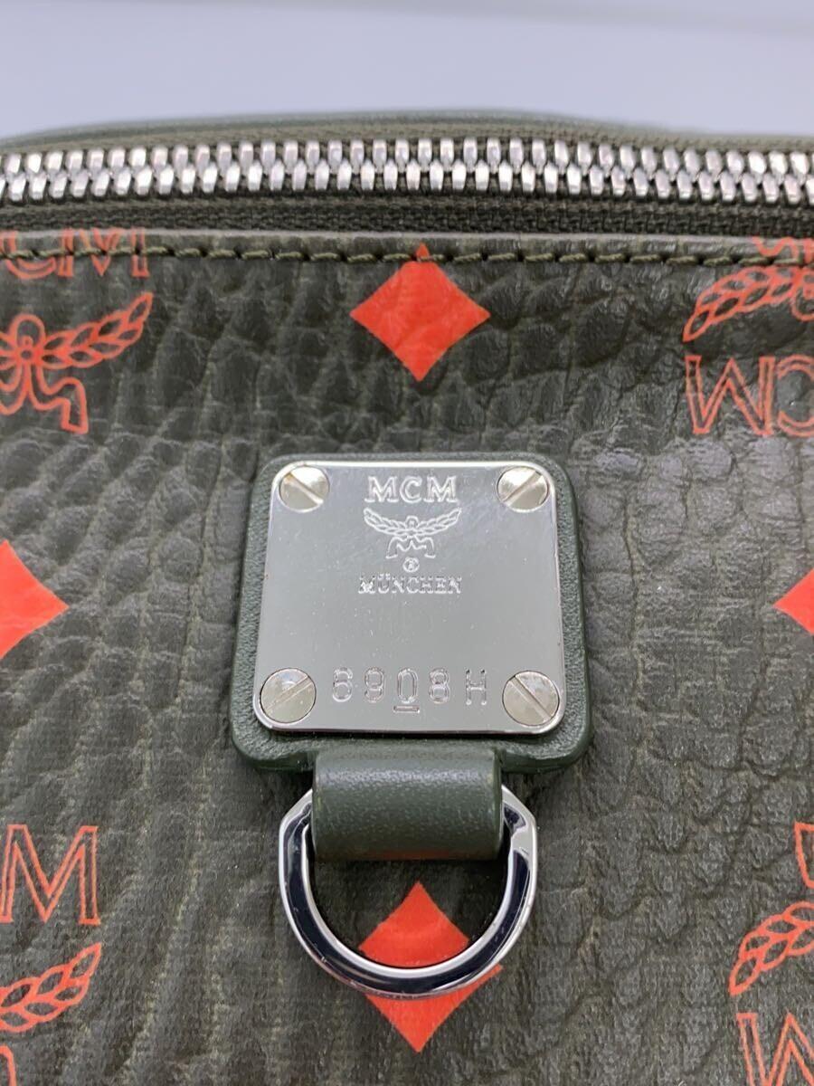 MCM◆ショルダーバッグ/レザー/KHK/総柄/9AF138_画像5