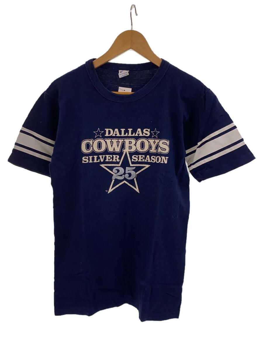 Champion◆80s/トリコタグ前期/DALLAS COWBOYS/Tシャツ/L/コットン/ネイビー_画像1