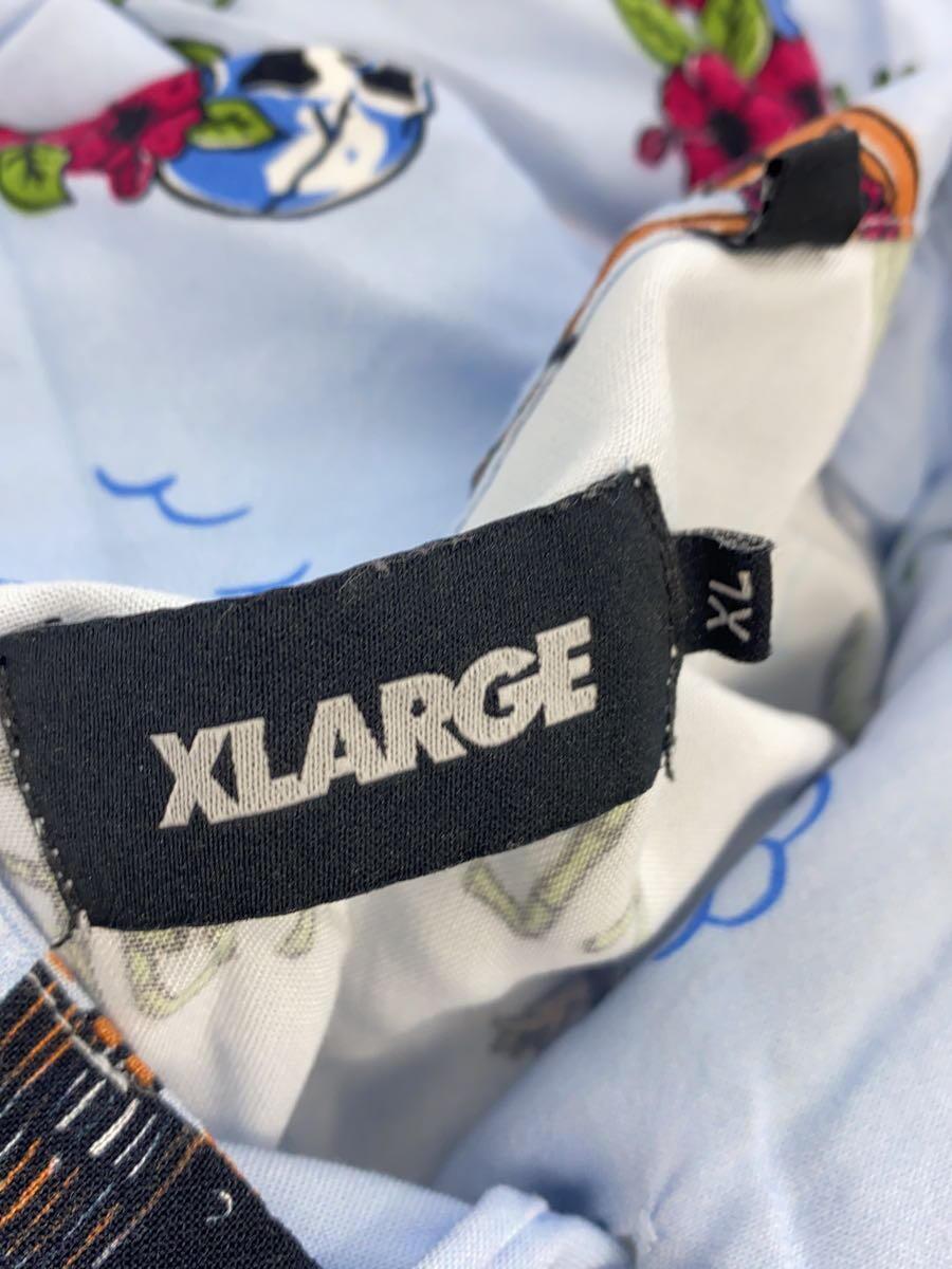 X-LARGE◆半袖シャツ/XL/レーヨン/BLU/101202014002_画像3