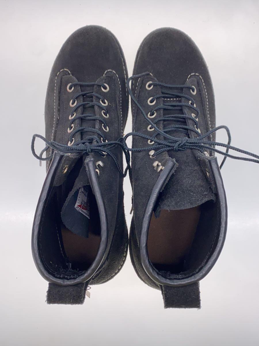 RED WING◆6inch Linemanブラックアビレーンラフアウト/US9/BLK/スウェード/2900_画像3