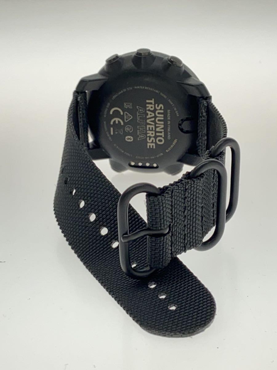 SUUNTO◆suunto traverse alpha/腕時計/デジタル/ナイロン/BLK/BLK_画像4