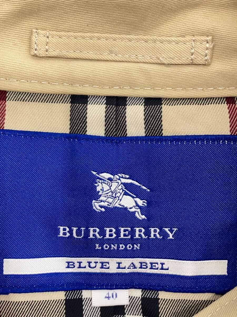 BURBERRY BLUE LABEL◆ステンカラーコート/40/コットン/BEG_画像3