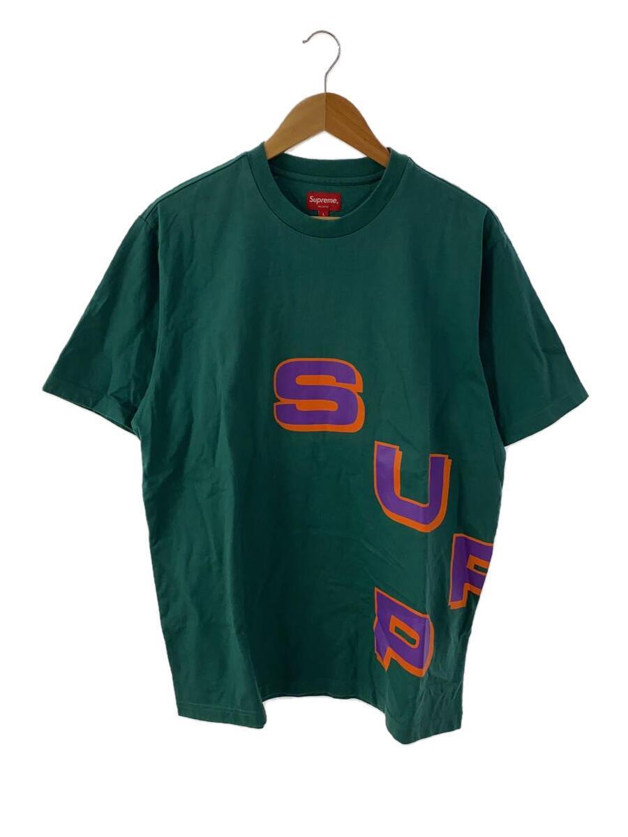 Supreme◆18FW/Stagger Tee/Tシャツ/L/コットン/GRN