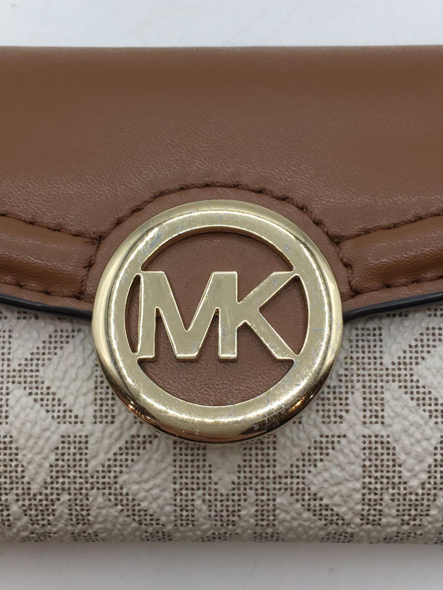 MICHAEL KORS◆キーケース/レザー/6連/WHT/総柄/メンズ/35S0GFTP5B_画像3