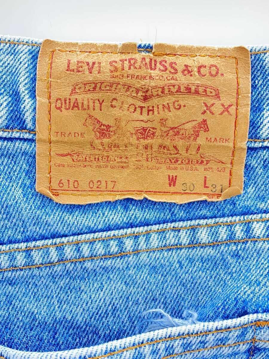 Levi’s◆ストレートパンツ/30/コットン/IDG/無地_画像4