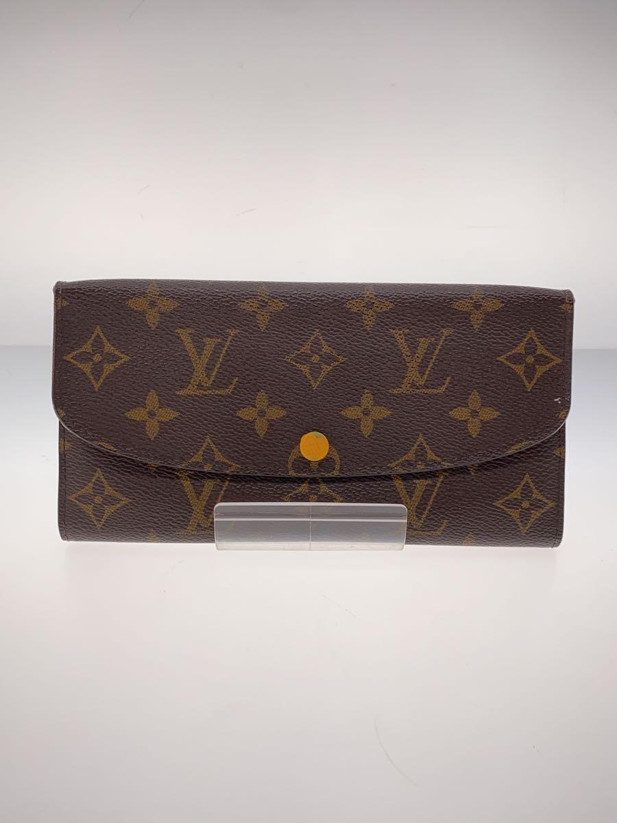 LOUIS VUITTON◆ポルト・フォイユ・エミリー_モノグラム・キャンバス_BRW_ミモザ/PVC/ブラウン/レディース_画像1