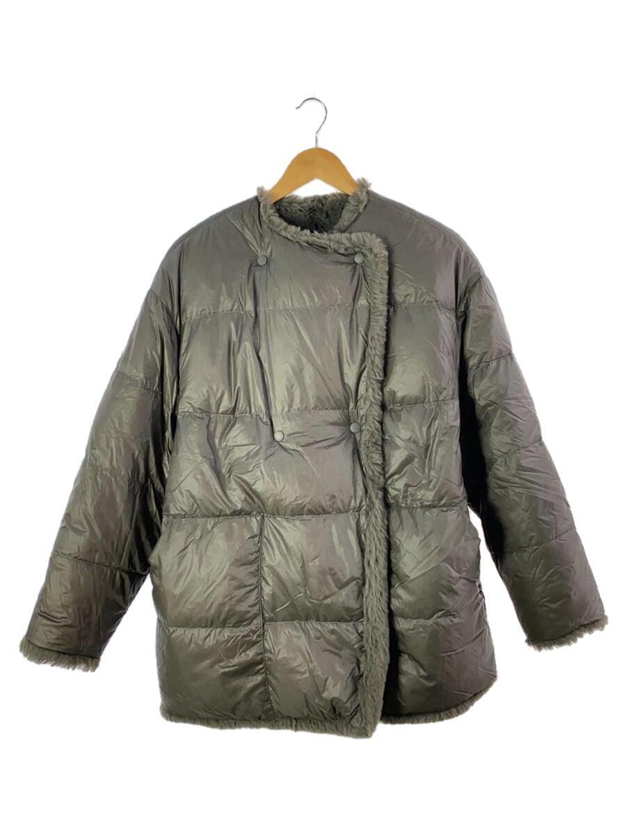 MONCLER◆21AW LEMA レマ リバーシブル フェイクファー ダウンジャケット 0 GRY G209K1A00006