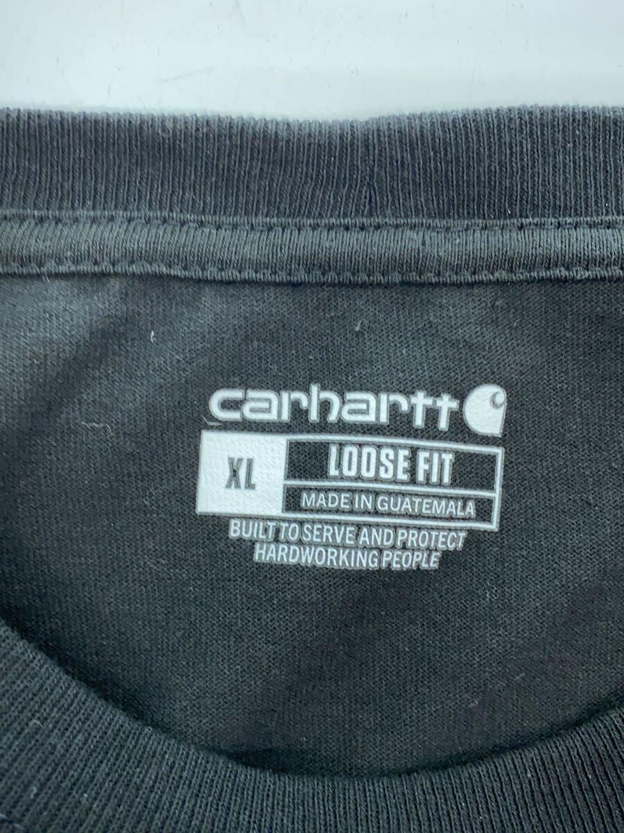 Carhartt◆ポケットTシャツ/XL/ブラック_画像3