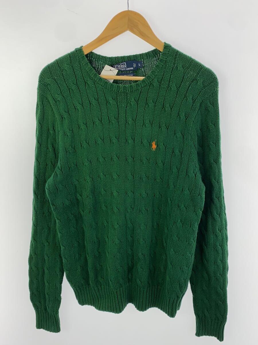 POLO RALPH LAUREN◆セーター(厚手)/L/コットン/GRN