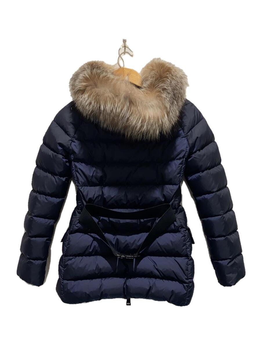 MONCLER◆CLION フォックスファー フーデッドダウンジャケット NVY/E20934631225_画像2