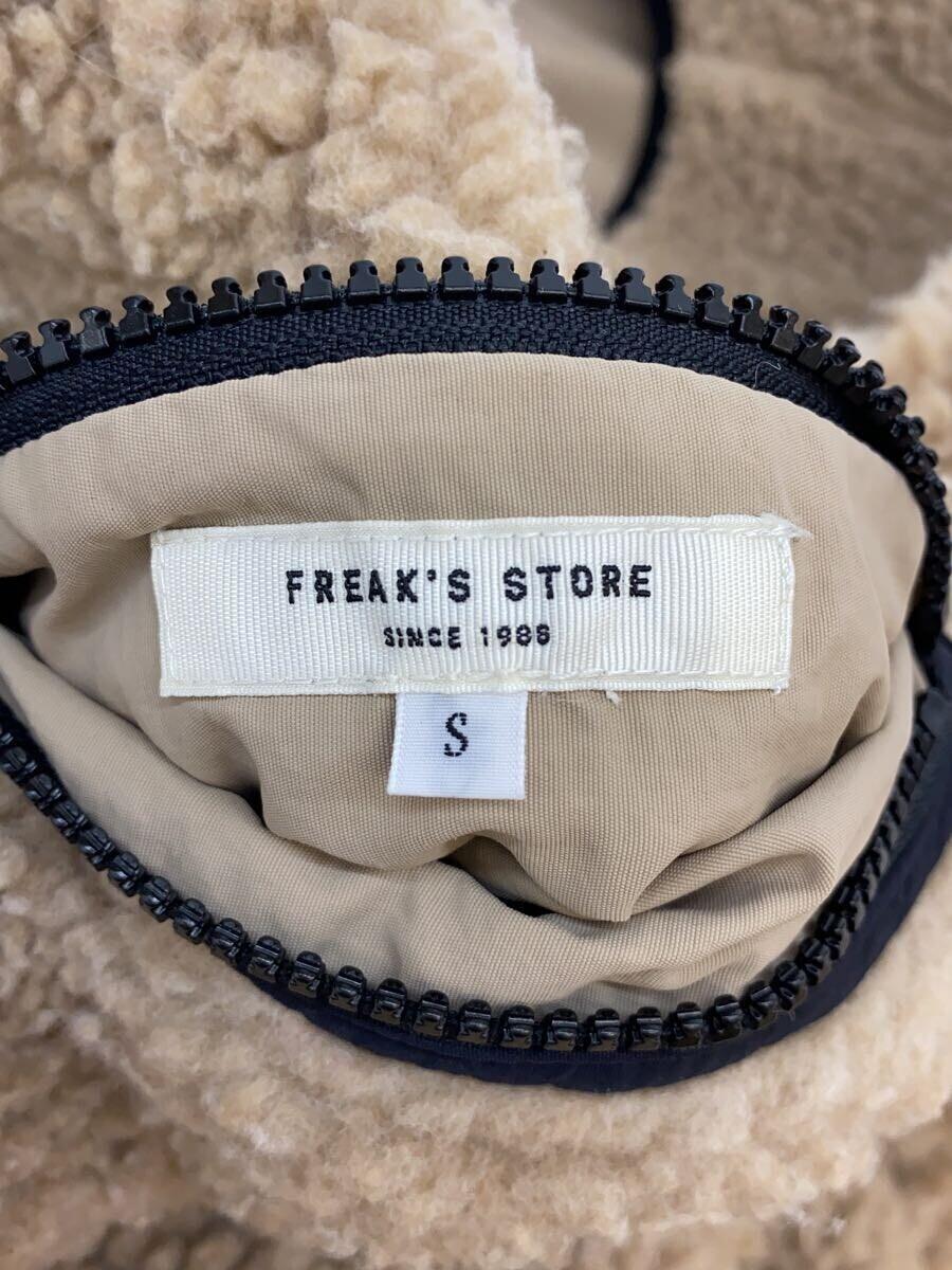 FREAK’S STORE◆19AW/リバーシブルボア/フリースジャケット/S/ポリエステル/BEG/無地/F19-LG-1_画像3