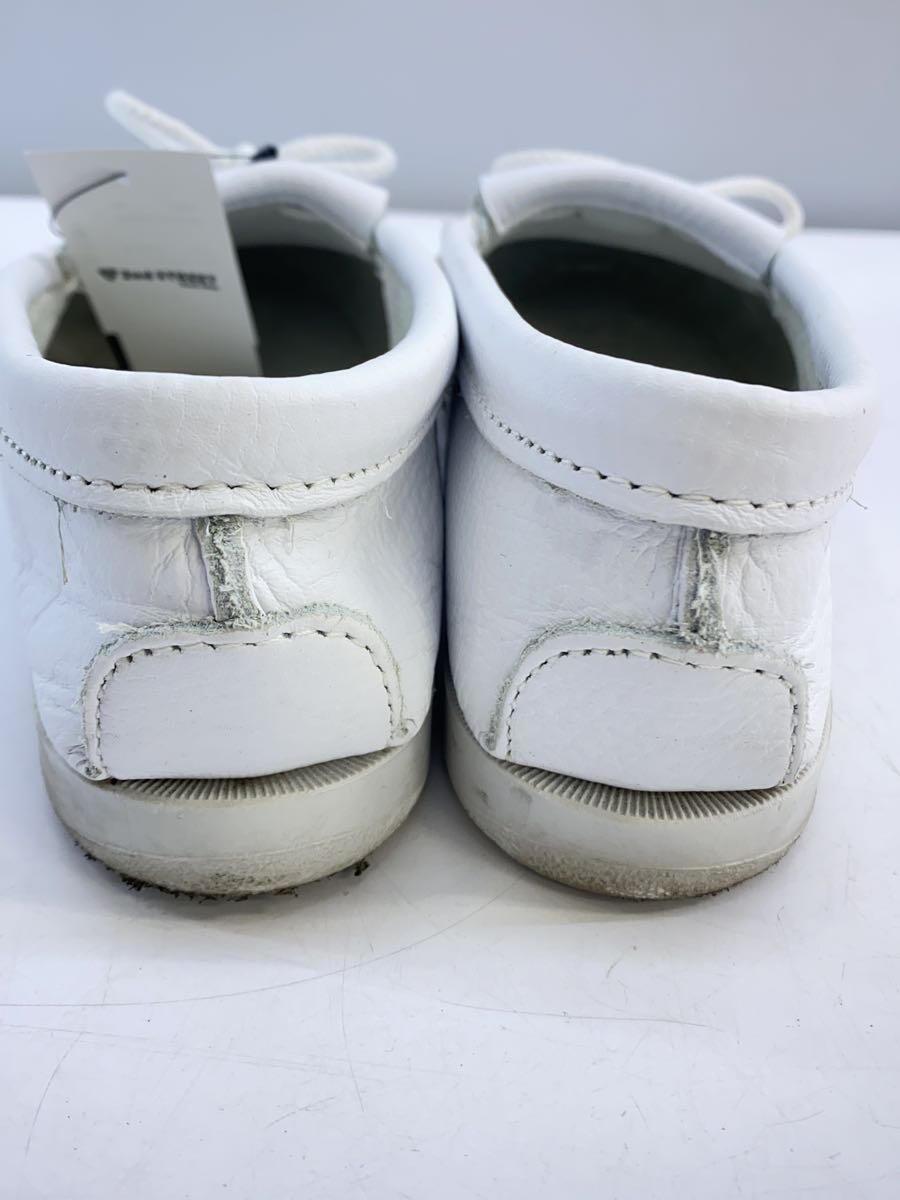 MINNETONKA◆デッキシューズ/US6.5/WHT/レザー_画像9