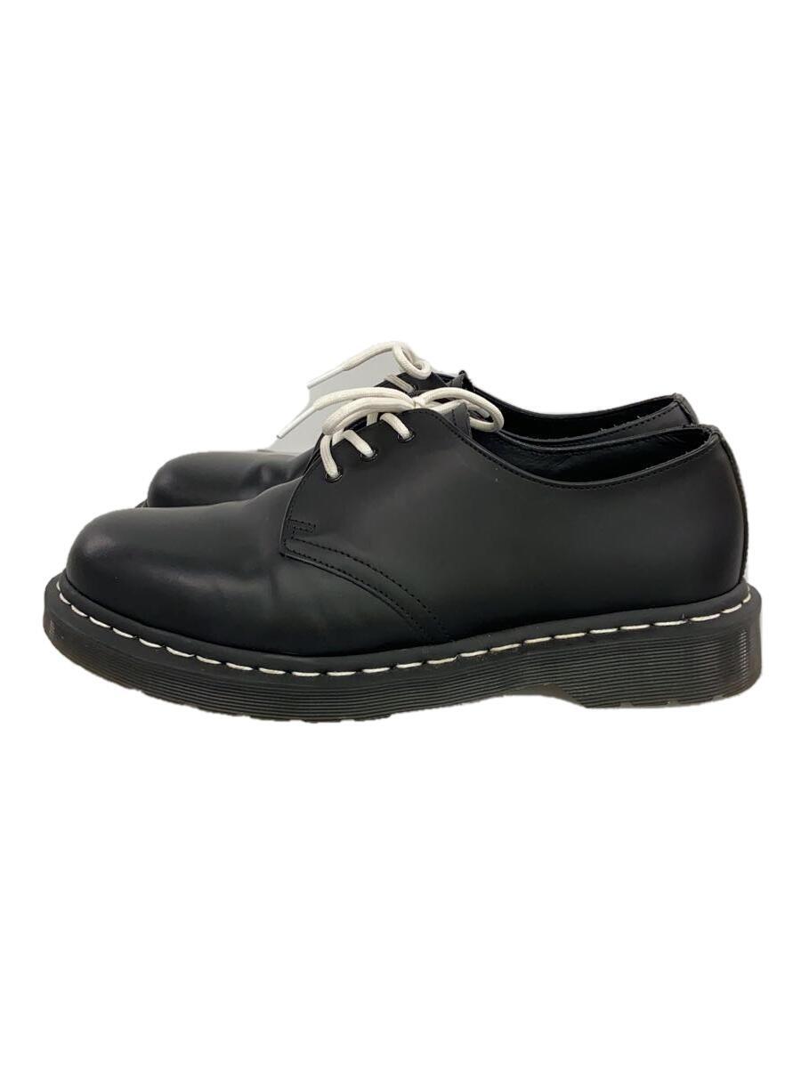 Dr.Martens◆WHITE STITCH 3ホールシューズ/ドレスシューズ/UK9/BLK/レザー/1461