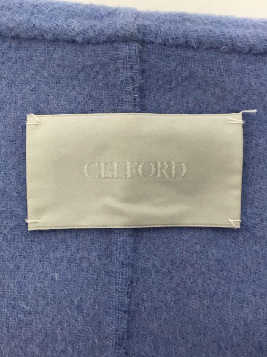 CELFORD◆コート/38/ウール/BLU/無地/CWFC205005_画像3