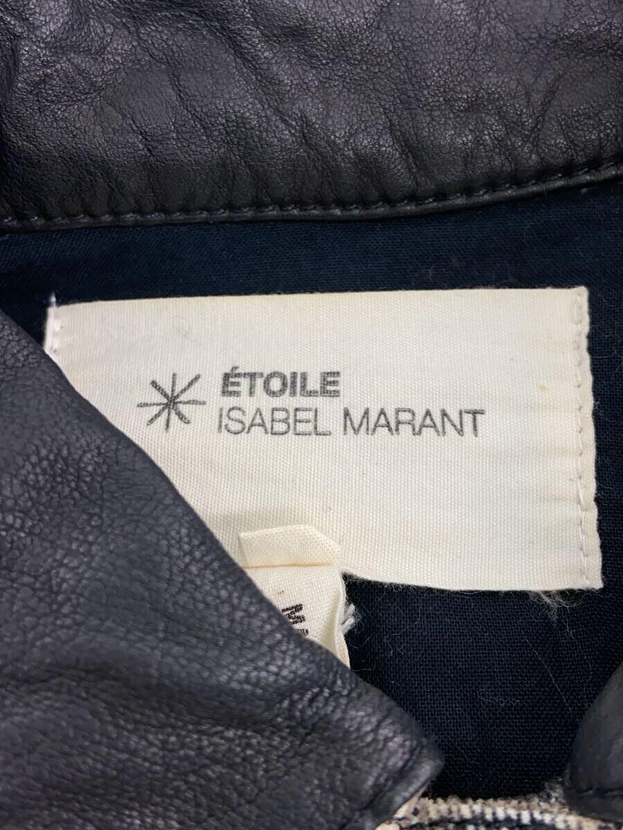 ISABEL MARANT ETOILE◆ジャケット/1/コットン/BLK/レオパード_画像3