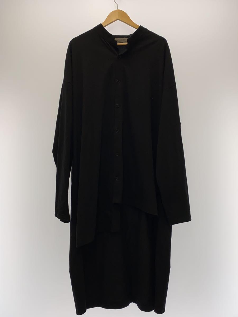 YOHJI YAMAMOTO◆アシンメトリー/3/コットン/BLK/プリント/HR-T26-076_画像1