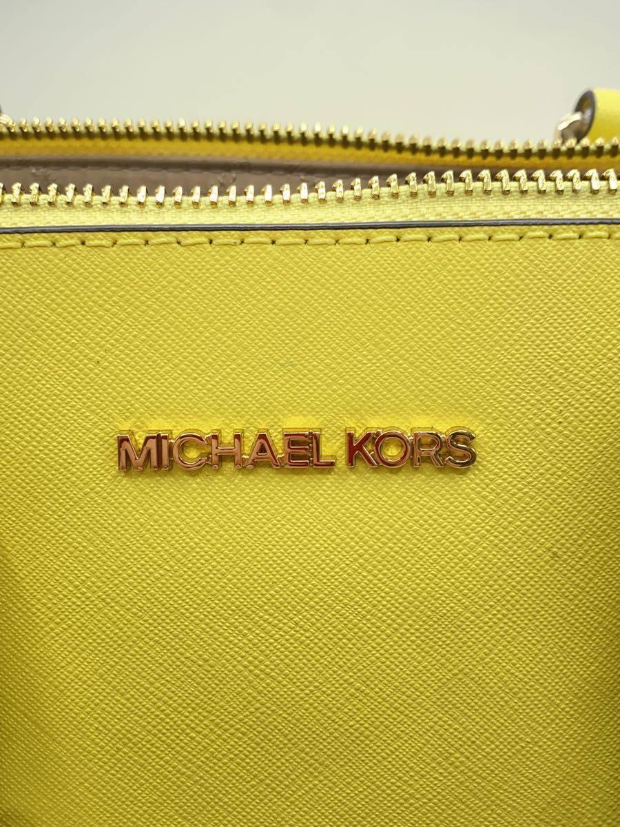 MICHAEL KORS◆ショルダーバッグ/レザー/YLW/無地/35H5GC6S3L_画像5