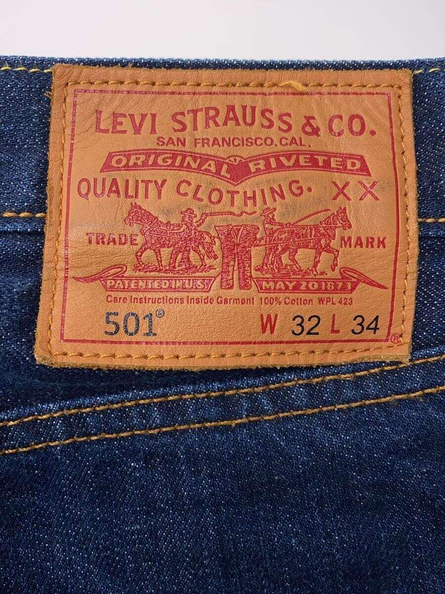 Levi’s◆ボトム/32/コットン/IDG/無地/00501-1165_画像4