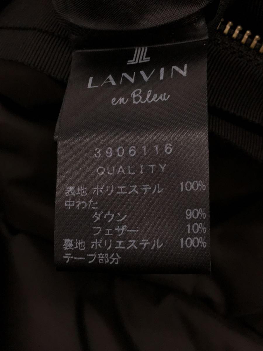 LANVIN en Bleu◆ロングダウンジャケット/38/ナイロン/ブラック/3906116_画像4