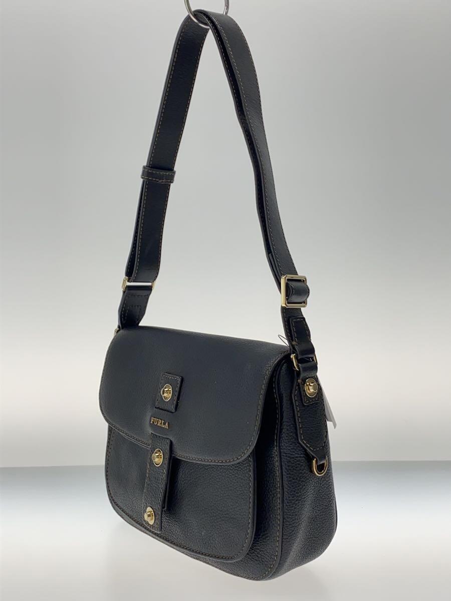 FURLA◆ショルダーバッグ/レザー/BLK/852397_画像2