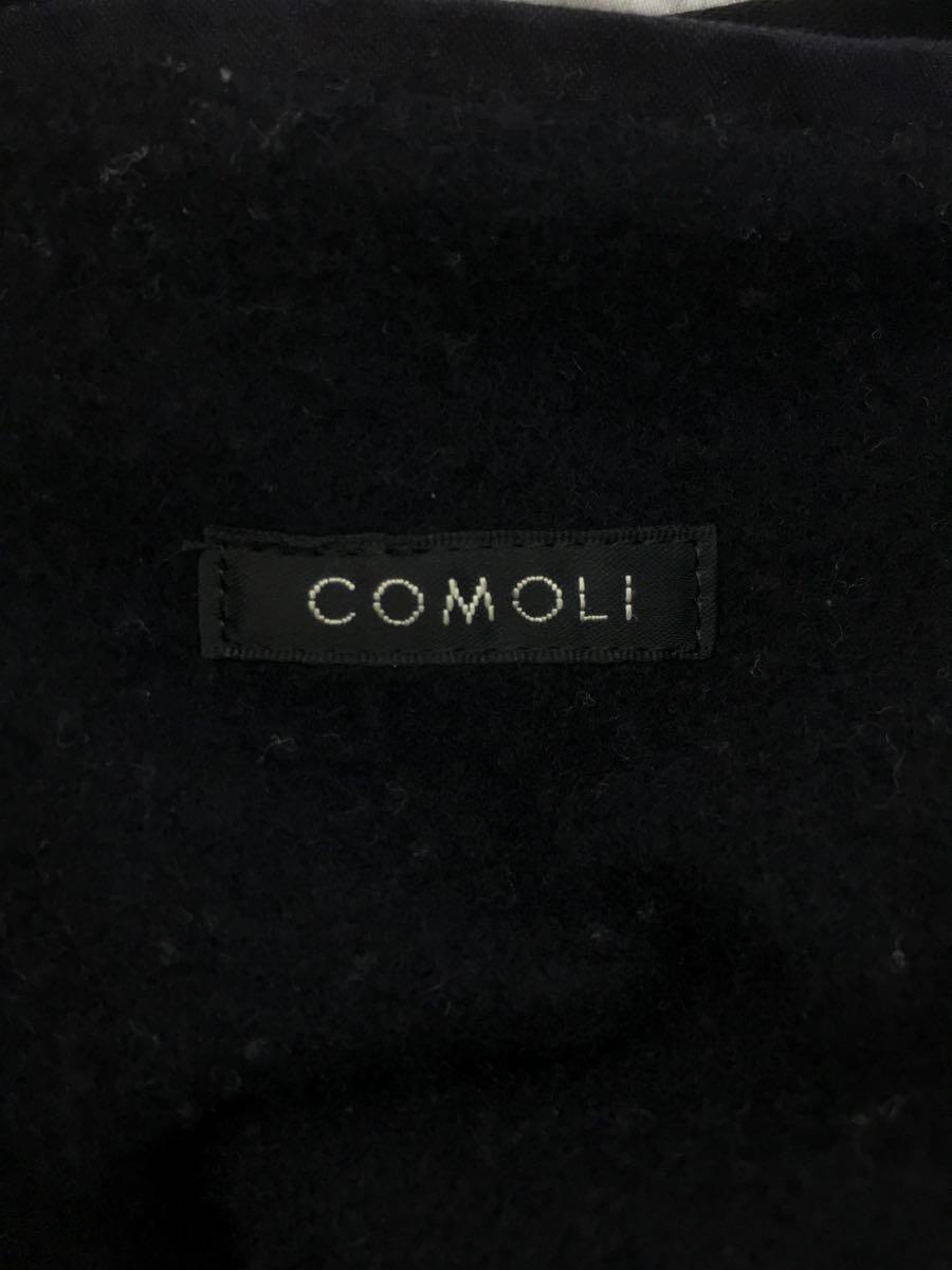 COMOLI◆コットン フーデットコート/ロングコート/ベンタイル/2/コットン/ネイビー/無地/W03-04012/コモ_画像3