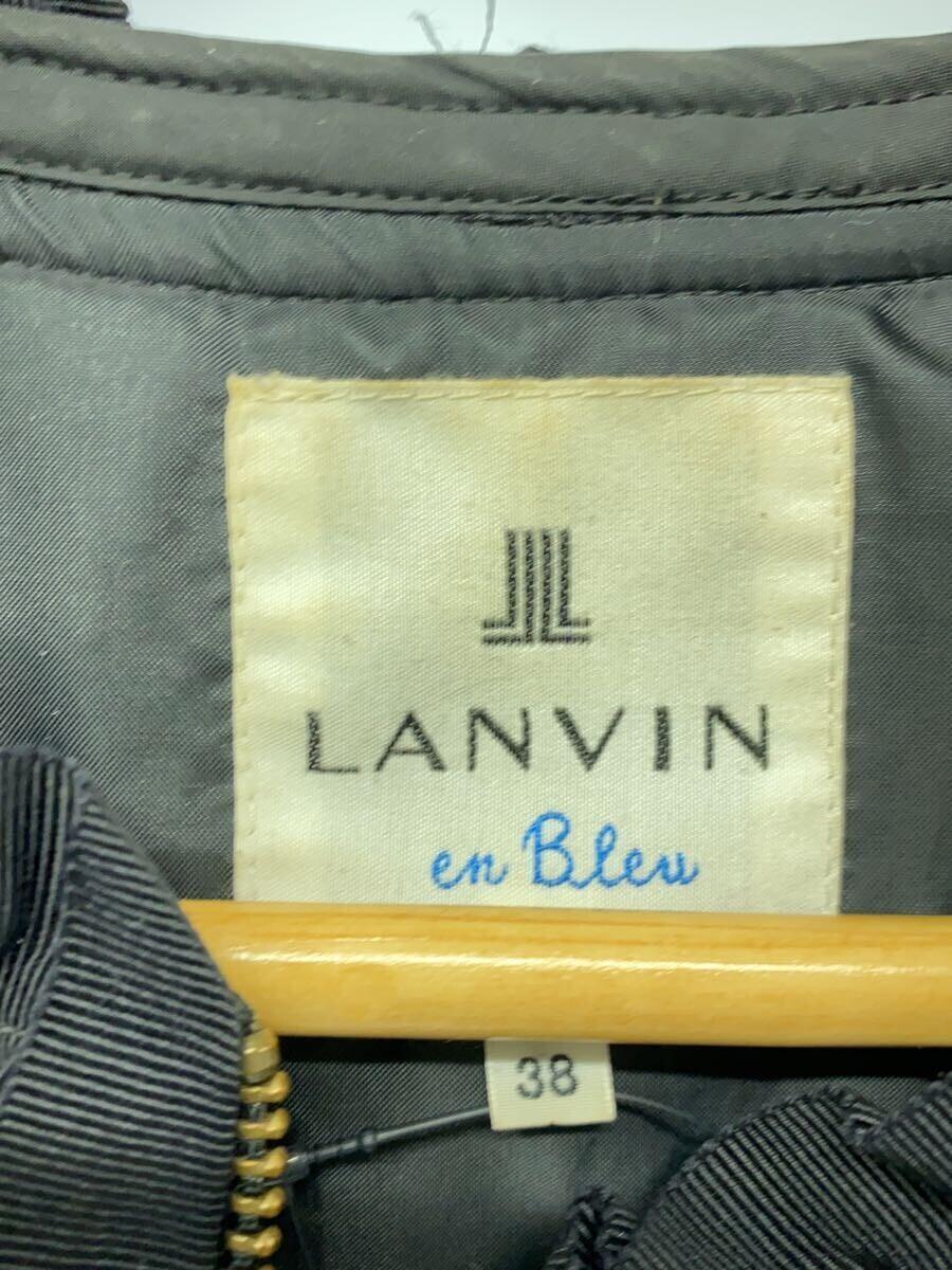 LANVIN en Bleu◆コート/38/ポリエステル/BLK/3506112_画像3