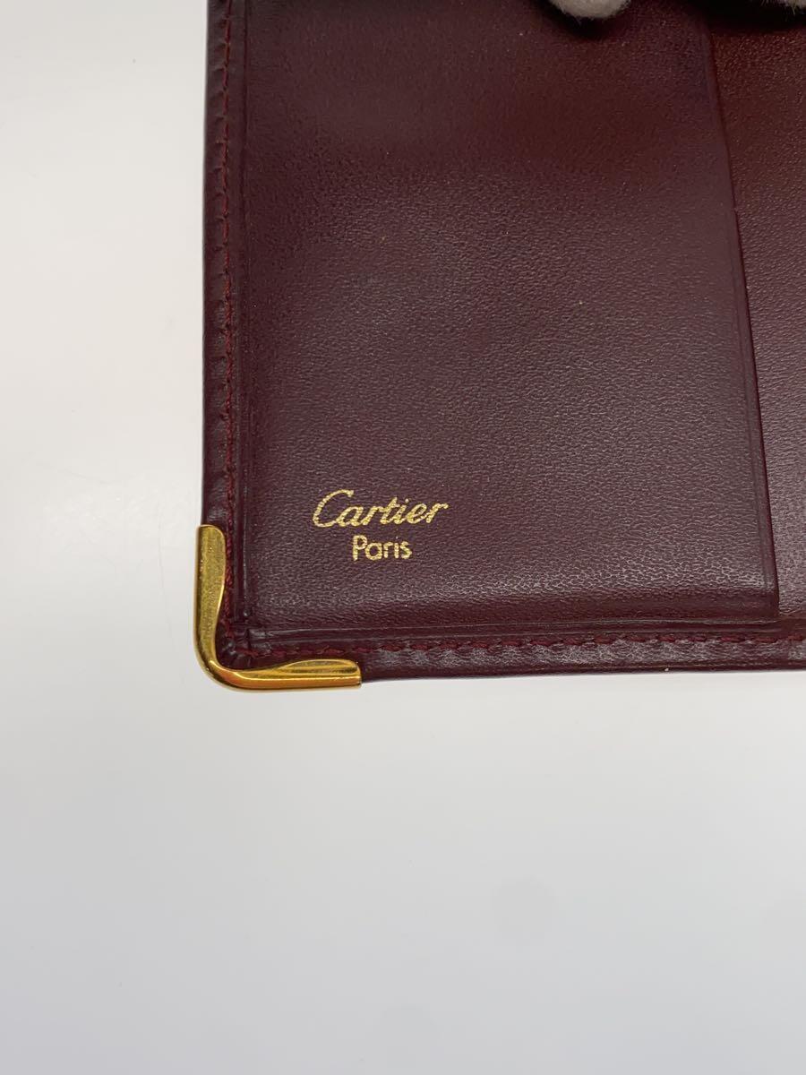 Cartier◆2つ折り財布/レザー/BRD/無地/レディース_画像3