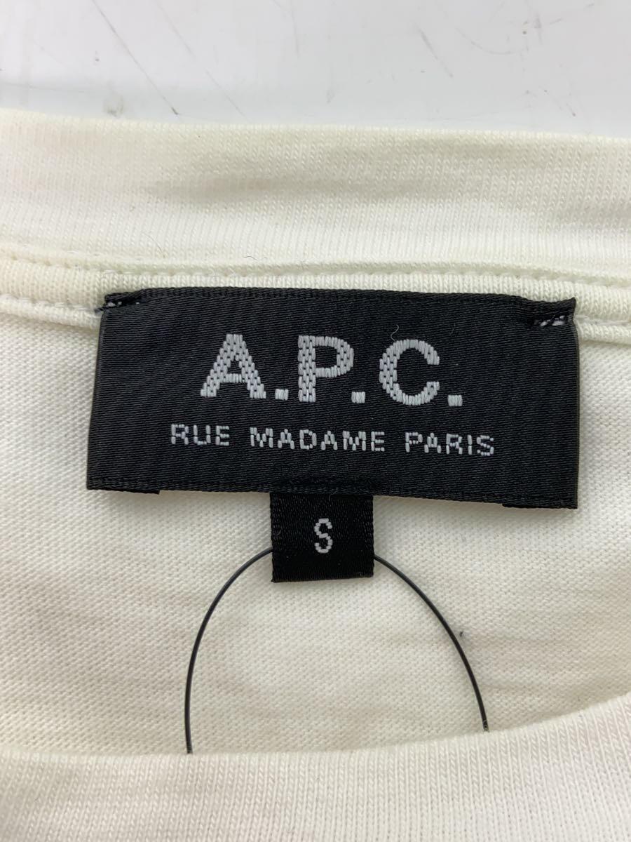 A.P.C.◆Tシャツ/S/コットン/WHT/23215-1-90185_画像3