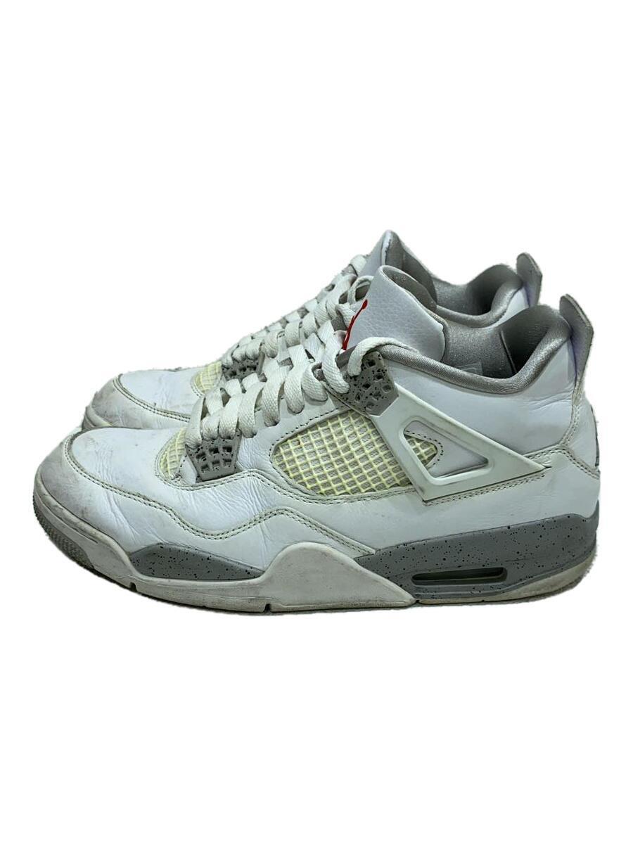 NIKE◆AIR JORDAN 4 RETRO_エア ジョーダン 4 レトロ/27.5cm/WHT_画像1