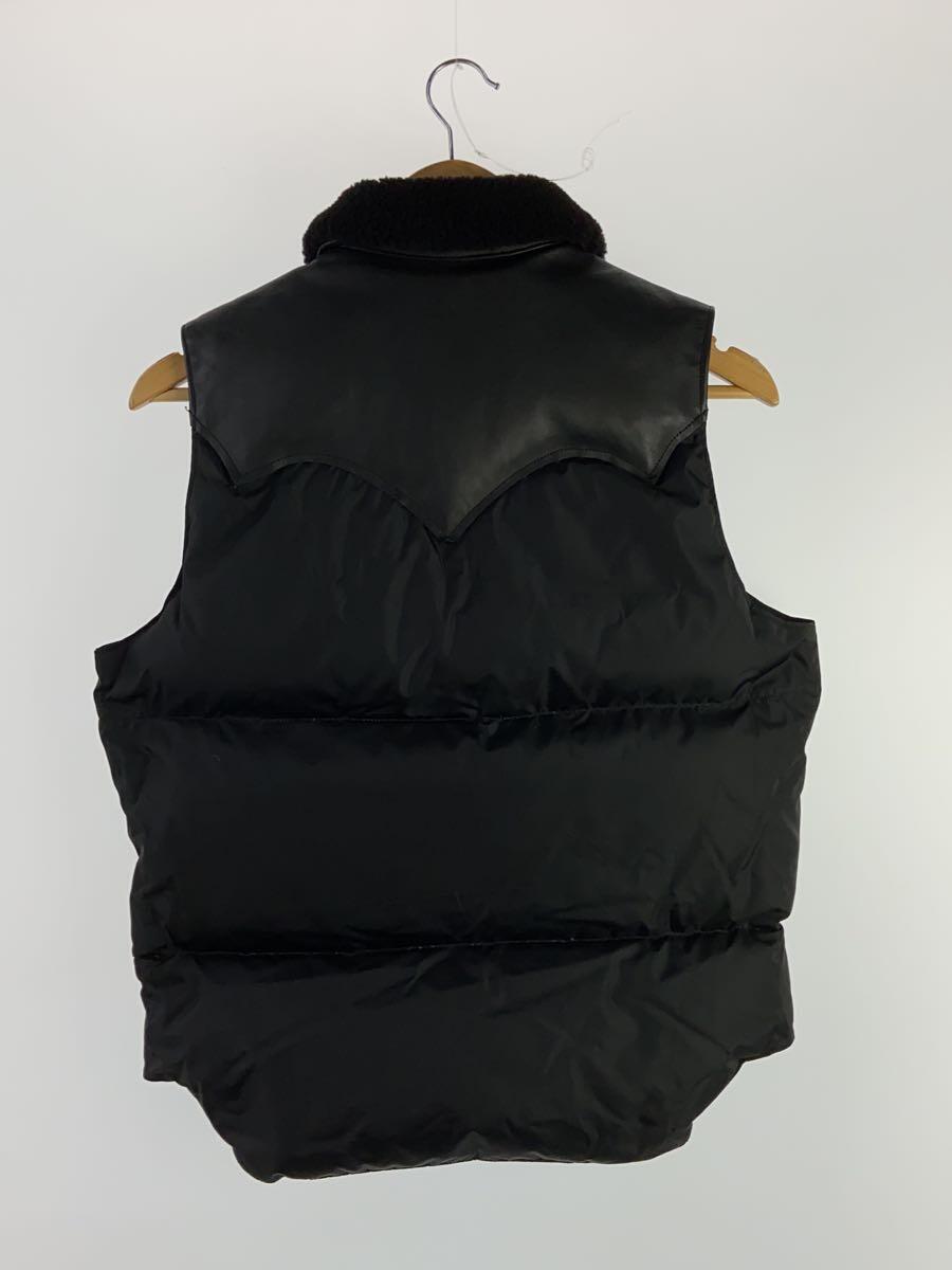 Rocky Mountain Featherbed◆Christy Vest/クリスティー/レザーヨーク/ダウンベスト/36/ナイロン/BLK_画像2