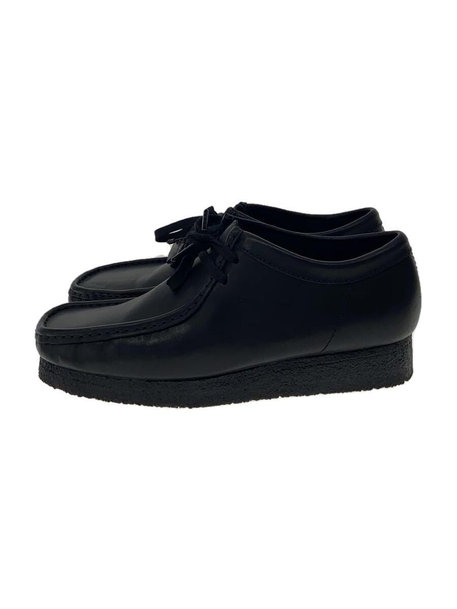 Clarks◆Wallabee Black Leather/ブーツ/UK7/ブラック/レザー/261555147070