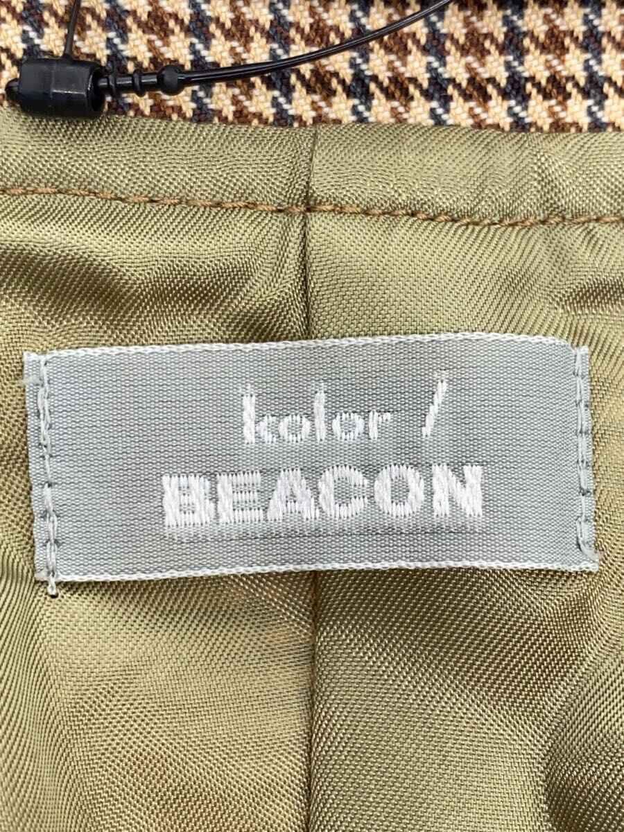 kolor / BEACON◆コート/1/コットン/CML/チェック/14WBM-C06134_画像3