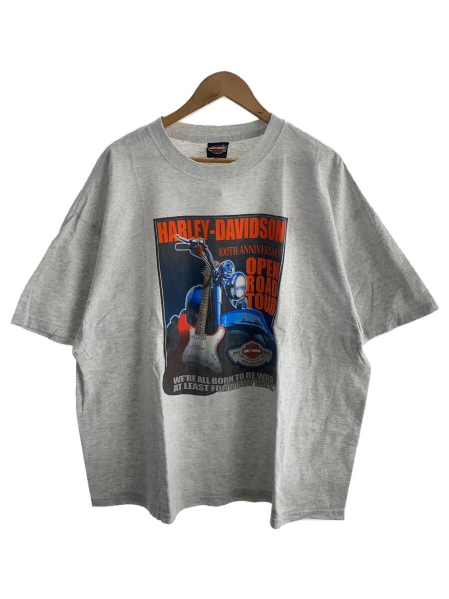 HARLEY DAVIDSON◆Tシャツ/XXL/コットン/GRY