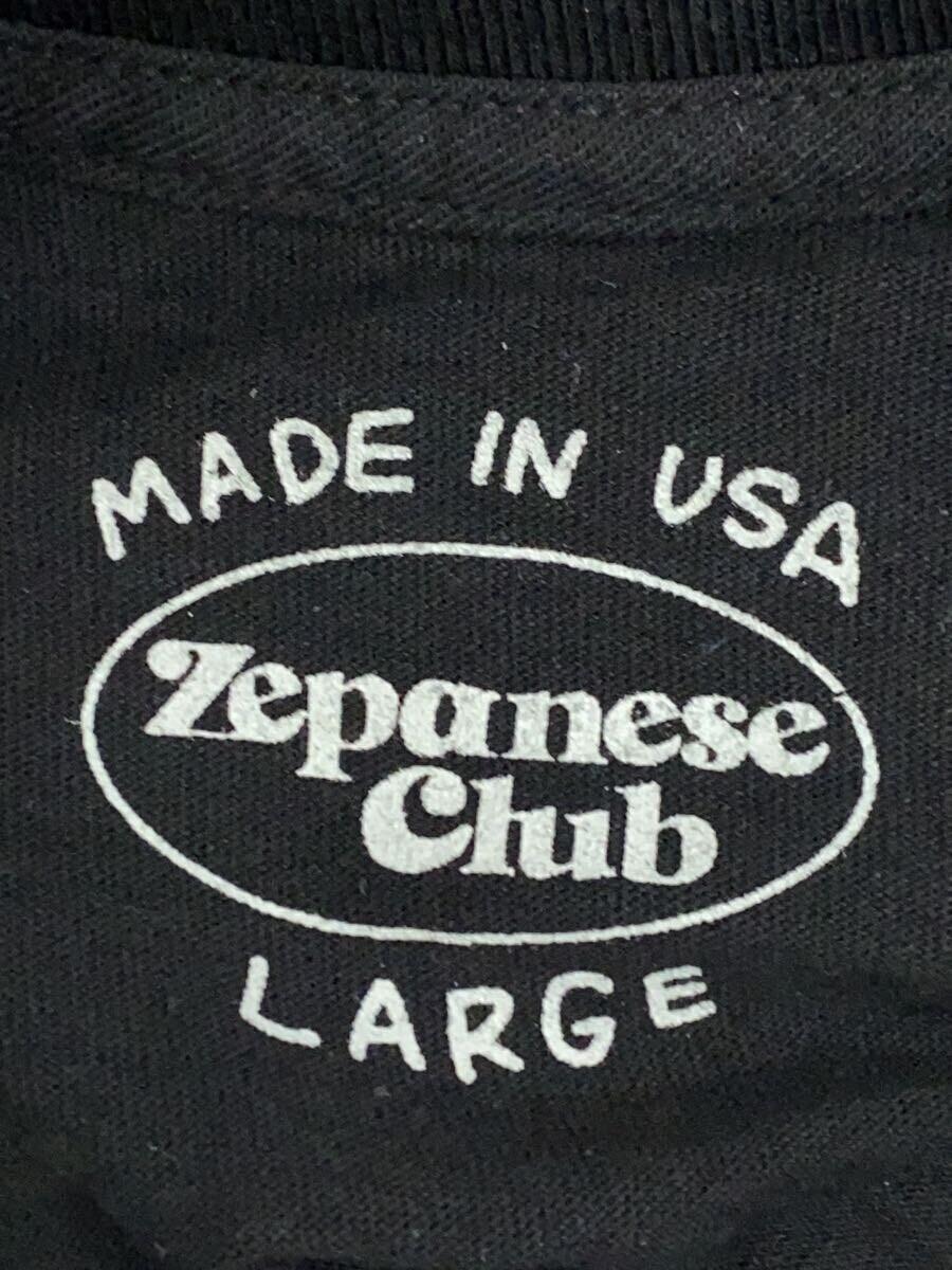 Zepanese Club◆Tシャツ/L/コットン/BLK_画像3