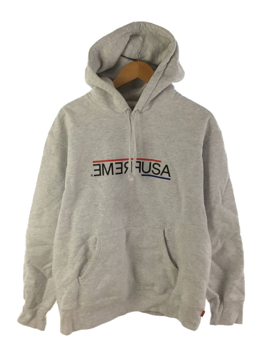 Supreme◆21AW/USA Hooded Sweatshirt/パーカー/M/コットン/WHT