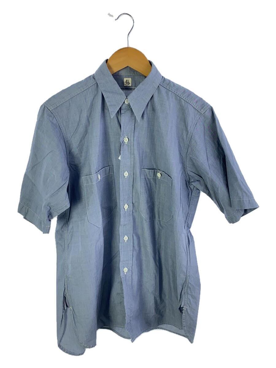 KAPTAIN SUNSHINE◆半袖シャツ/36/コットン/BLU/KS21SSH06/21SS/Work Shirt_画像1