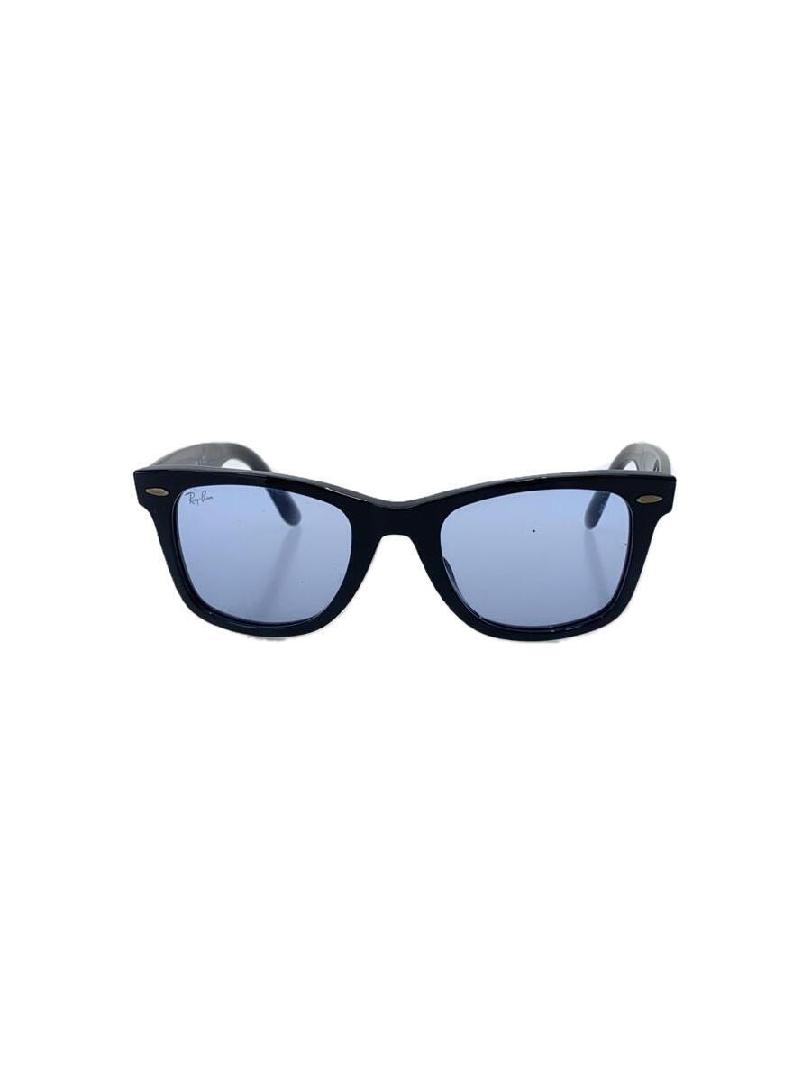 Ray-Ban◆サングラス/ウェリントン/プラスチック/BLK/BLU/メンズ/RB2140-F