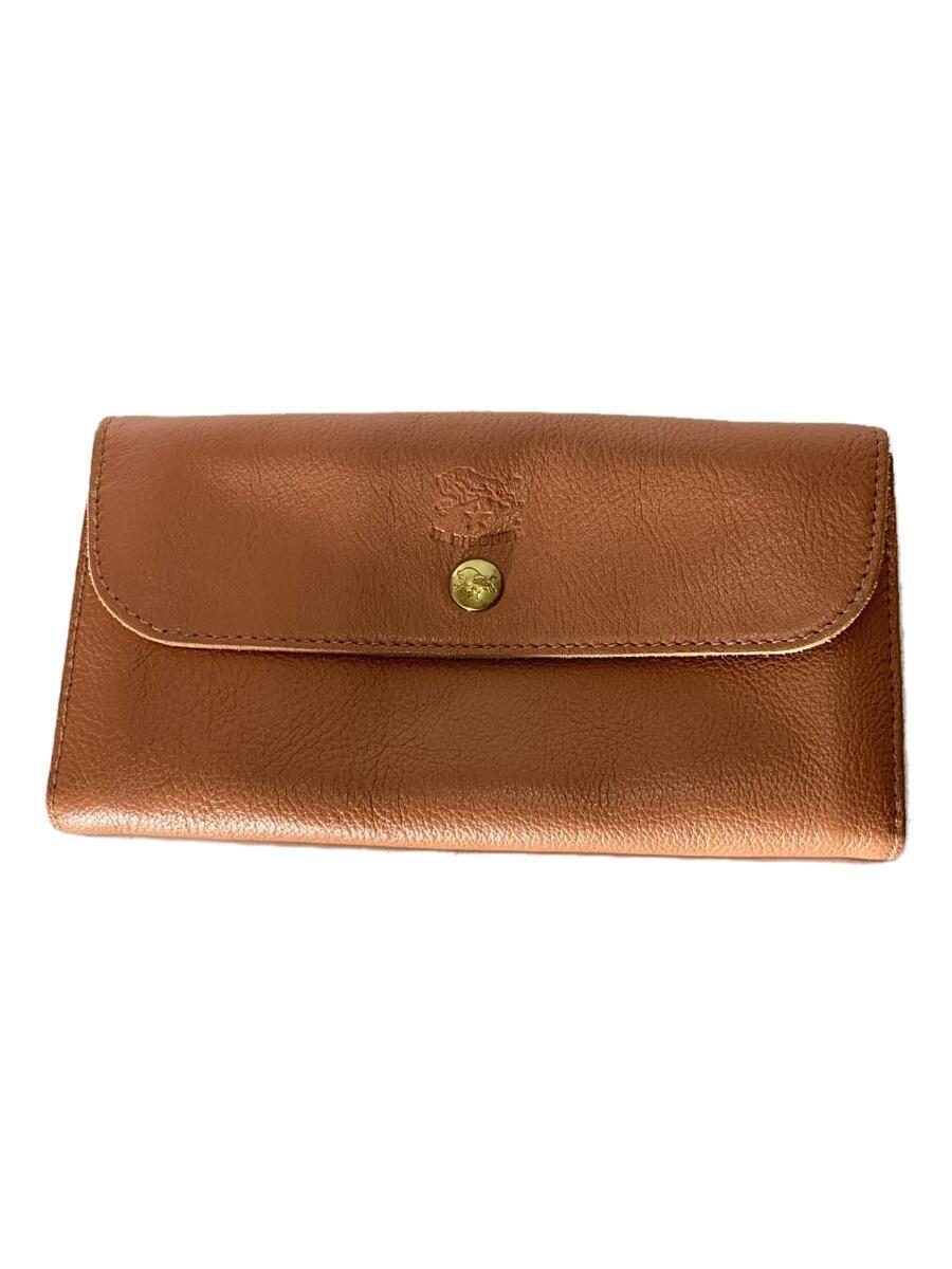 IL BISONTE◆CLASSIC CONTINENTAL WALLET/長財布/レザー/PNK/レディース