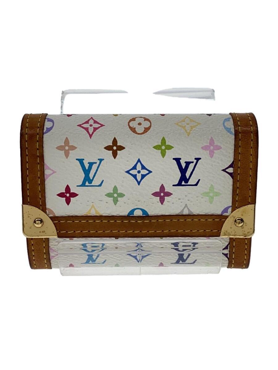 LOUIS VUITTON◆ポルト・モネ・プラ_モノグラム・マルチカラー_マルチカラー/PVC/マルチカラー/レディース