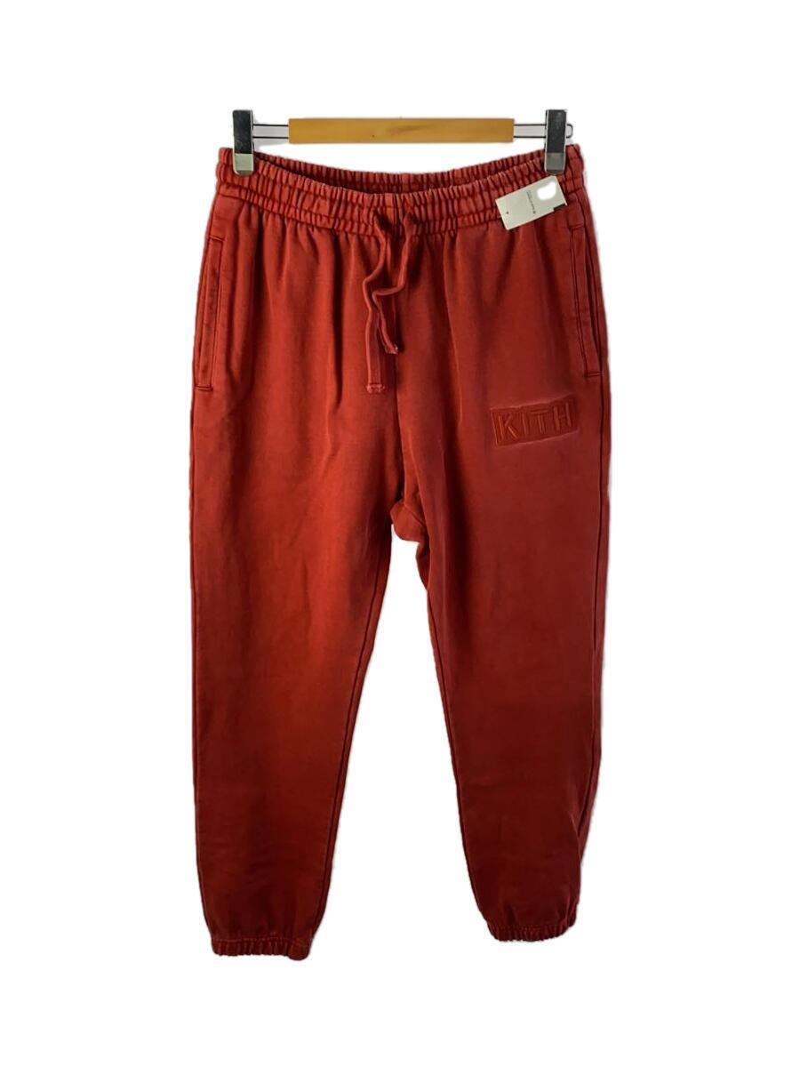 KITH◆Classic Logo Williams Sweatpant/-/コットン/RED