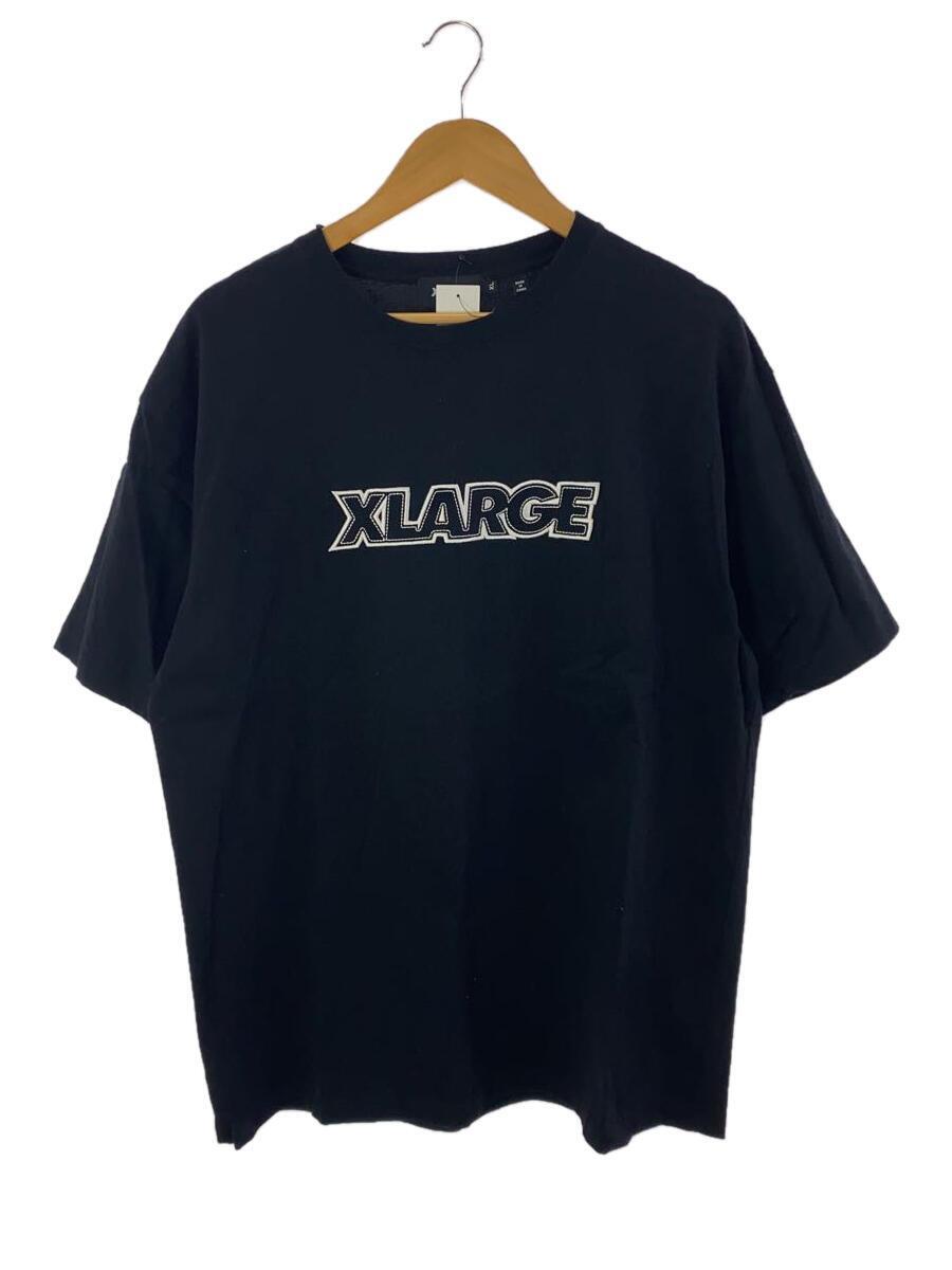 X-LARGE◆S/S TEE STANDARD LOGO/Tシャツ/XL/コットン/BLK/101211011020_画像1