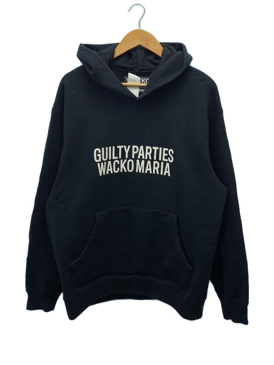 WACKO MARIA◆HEAVY WEIGHT PULLOVER HOODED/パーカー/L/コットン/BLK/無地