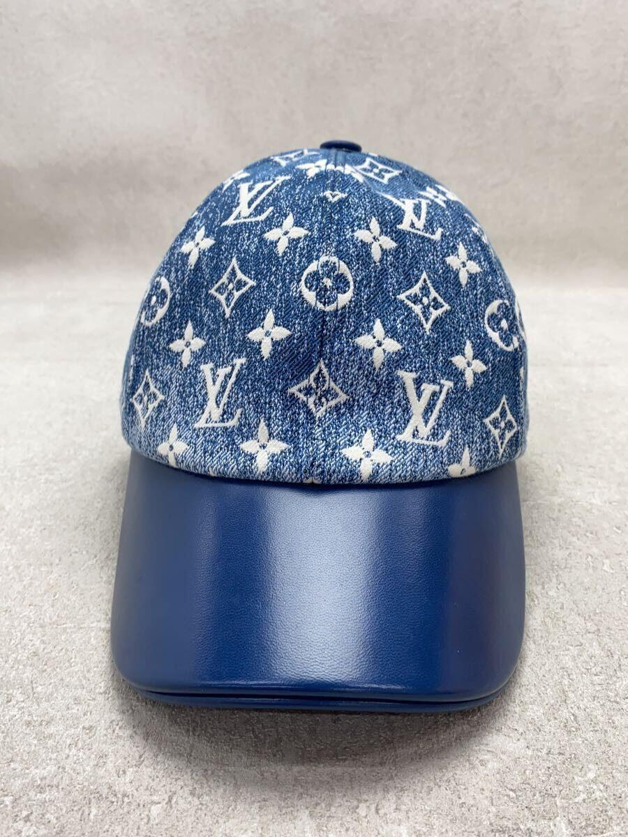 LOUIS VUITTON◆キャップ/FREE/デニム/IDG/モノグラム/レディース/m77437