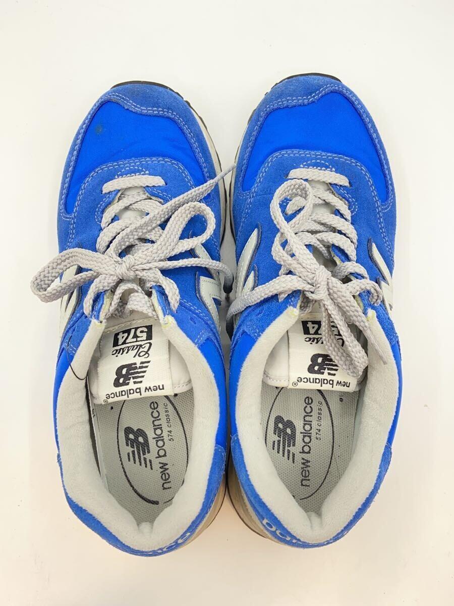 NEW BALANCE◆ローカットスニーカー/24cm/BLU/スウェード/ml574vnr_画像3