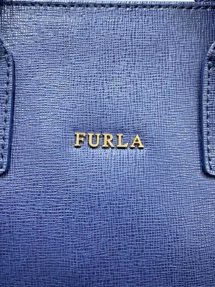 FURLA◆カミラ/ショルダーバッグ/ネイビー/無地_画像5