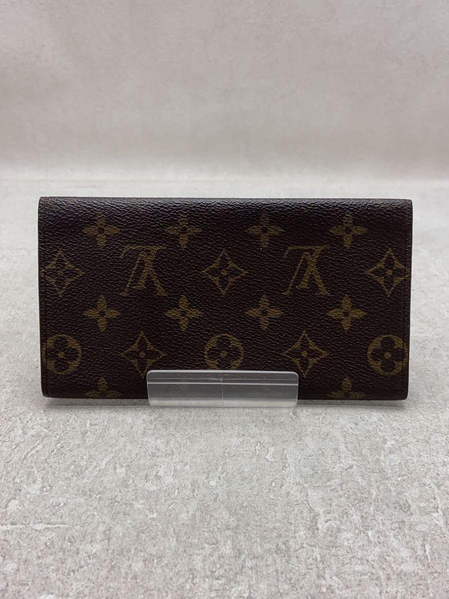 LOUIS VUITTON◆ポルト・円・3カルト・クレディ_モノグラム・キャンバス_BRW/PVC/ブラウン/レディース/難有_画像2